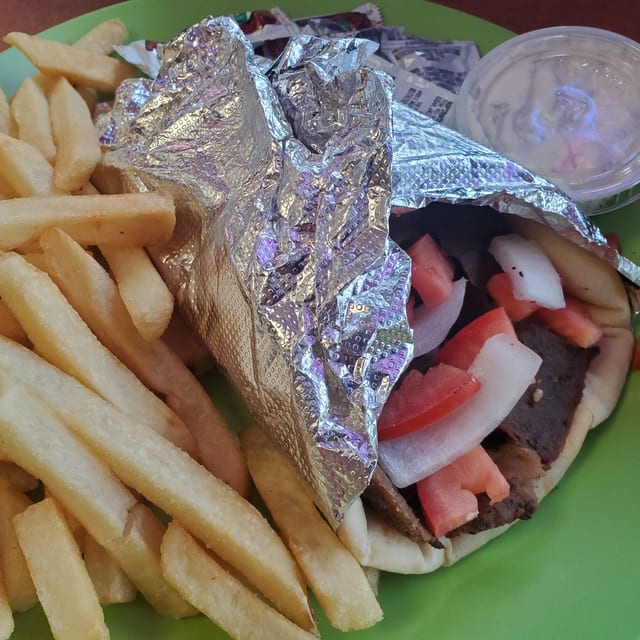 Gyro with Fries.