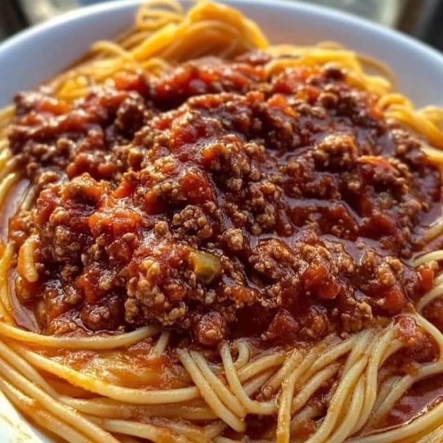 Spaghetti with Sausage.